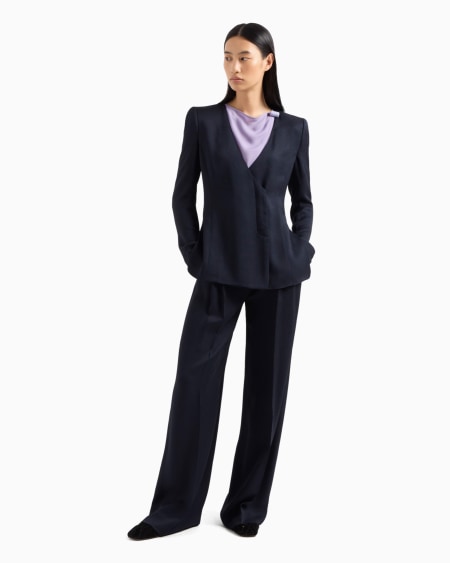 Armani Pantalones con pinzas de sablé Icon Superdescuento