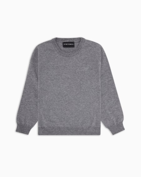 Armani Jersey en mezcla de lana con bordado de microáguila Descuentos del mes