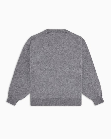 Armani Jersey en mezcla de lana con bordado de microáguila Descuentos del mes