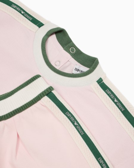 Armani Conjunto de camiseta y pantalones cortos de punto con cinta con logotipo Oferta exclusiva