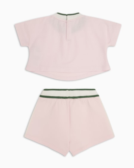 Armani Conjunto de camiseta y pantalones cortos de punto con cinta con logotipo Oferta exclusiva