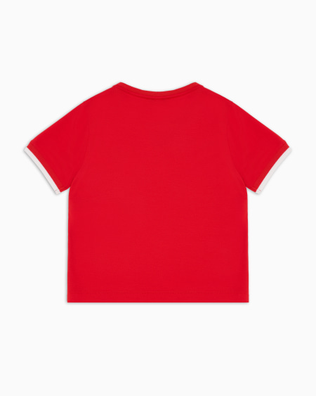 Armani Camiseta de punto de mezcla de lyocell con logotipo bordado ASV Descuento por venta flash