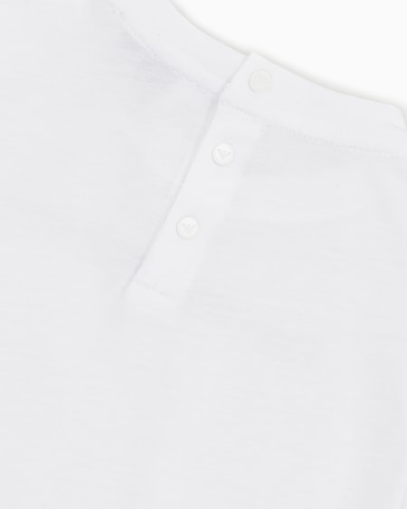 Armani Camiseta de punto de algodón pima con logotipo Ofertas de temporada