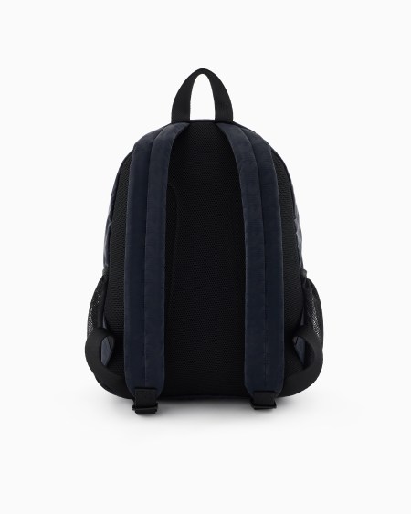 Armani Mochila de nailon con motivo integral de águila Outlet