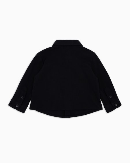 Armani Camisa de piqué con bordado de águila Gran oferta