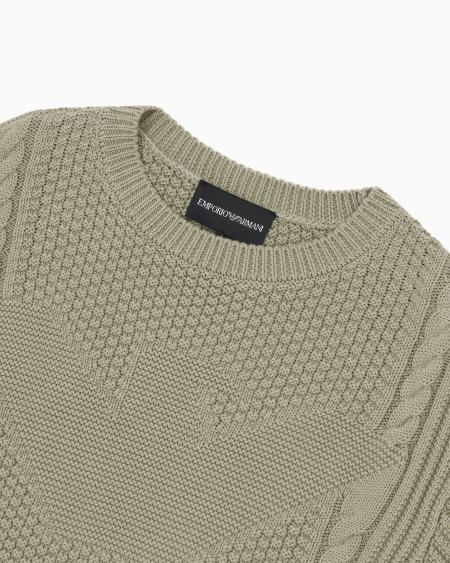 Armani Jersey con logotipo de águila en intarsia Rebajas baratas