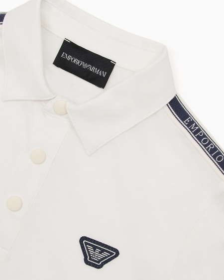 Armani Polo de punto Pima con cinta con logotipo Los más vendidos