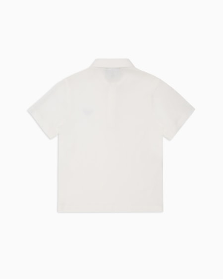 Armani Polo de punto Pima con cinta con logotipo Los más vendidos