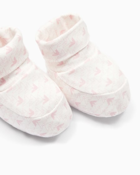 Armani Zapatillas de casa en punto con motivo de águilas con efecto óptico Descuento