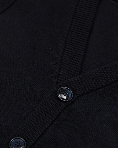 Armani Chaleco de punto con cuello de pico y botones Liquidación