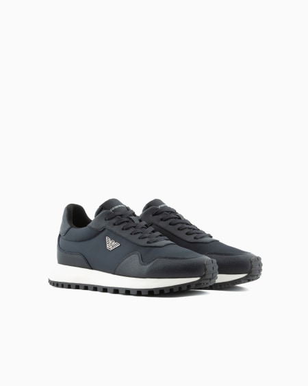 Armani Deportivas de nailon reciclado con detalles en piel saffiano regenerada ASV Rebajas online