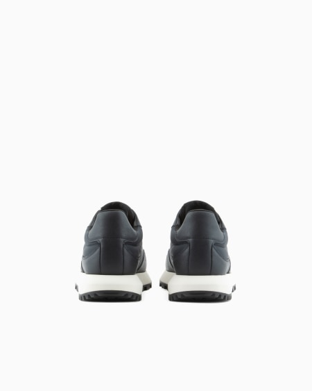 Armani Deportivas de nailon reciclado con detalles en piel saffiano regenerada ASV Rebajas online