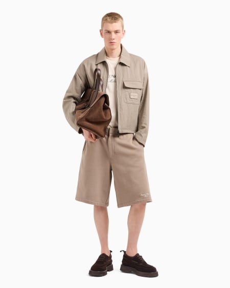 Armani Cazadora con cremallera de nailon arrugado Rebajas top