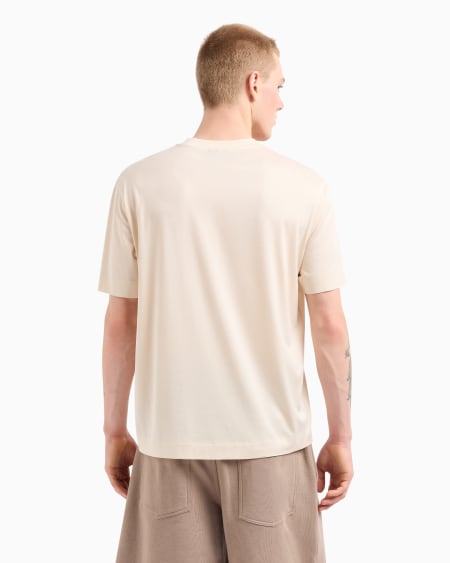 Armani Camiseta de punto de mezcla de lyocell con logotipo bordado ASV Envío gratis