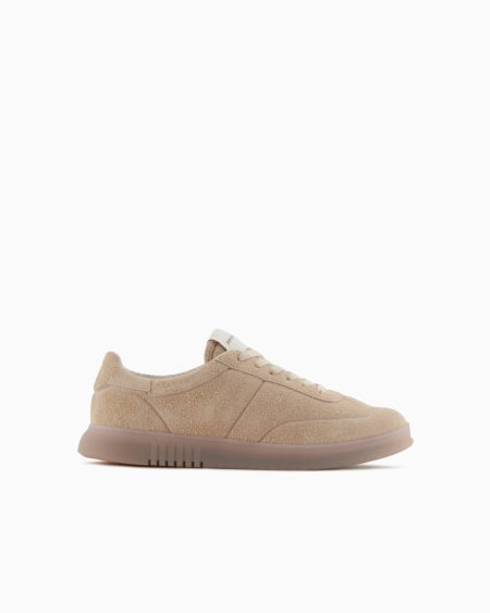 Armani Deportivas de ante con suela semitransparente