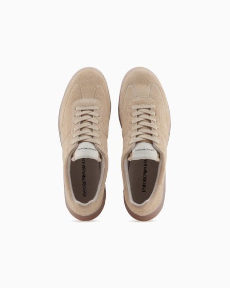 Armani Deportivas de ante con suela semitransparente Envío gratis