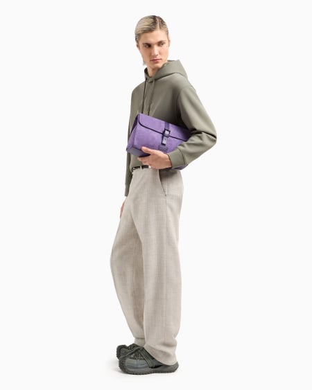 Armani Sudadera de corte holgado en punto doble con capucha y maxiestampado de lirio COMPRAR AHORA