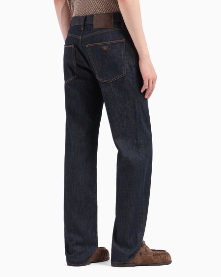 Armani Vaqueros J76 rectos en denim azul oscuro ÚLTIMAS EDICIONES