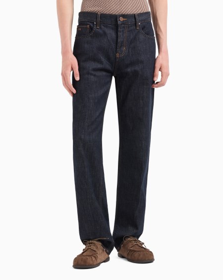 Armani Vaqueros J76 rectos en denim azul oscuro ÚLTIMAS EDICIONES