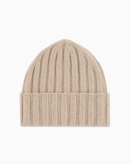 Armani Gorro de cachemira pura acanalada Últimos 2 días