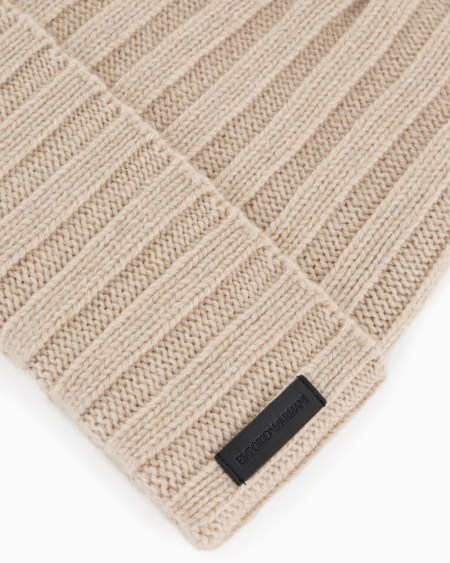 Armani Gorro de cachemira pura acanalada Últimos 2 días