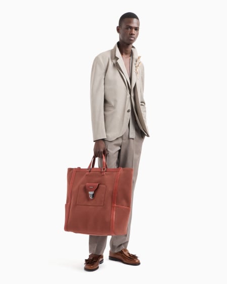 Armani Pantalones con pliegue de tela de lana fría tropical Grandes descuentos