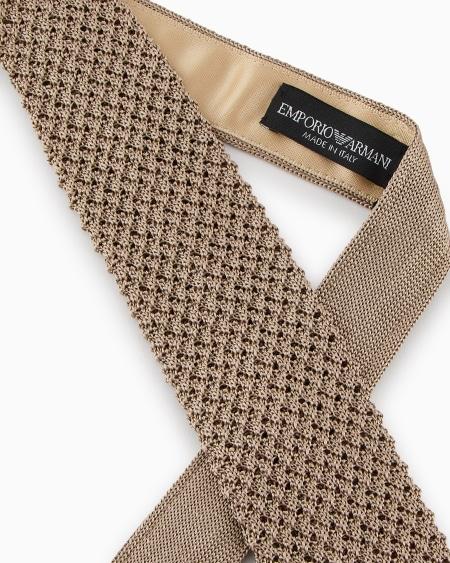 Armani Corbata en punto microperforado de seda pura Liquidación