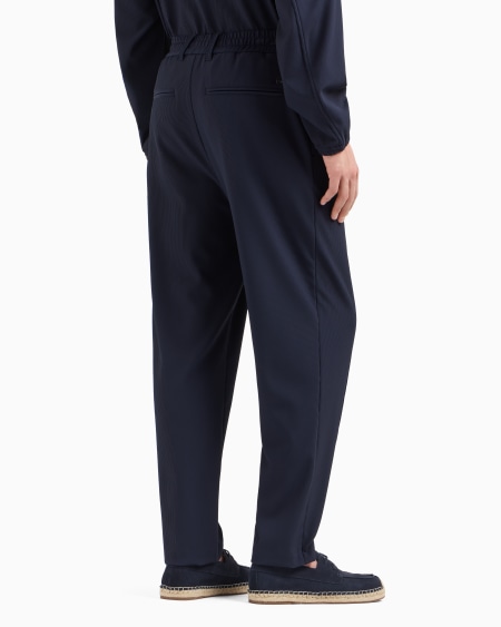 Armani Pantalones con pliegues de nailon elástico efecto canneté Limitado a 3 días