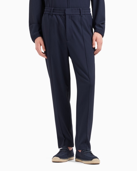 Armani Pantalones con pliegues de nailon elástico efecto canneté Limitado a 3 días