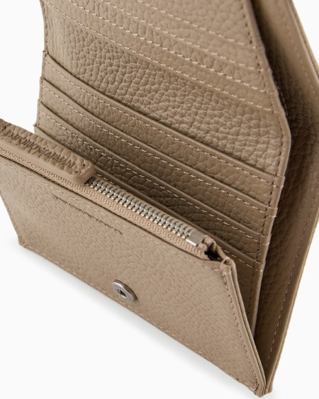 Armani Cartera compacta de piel abatanada En oferta