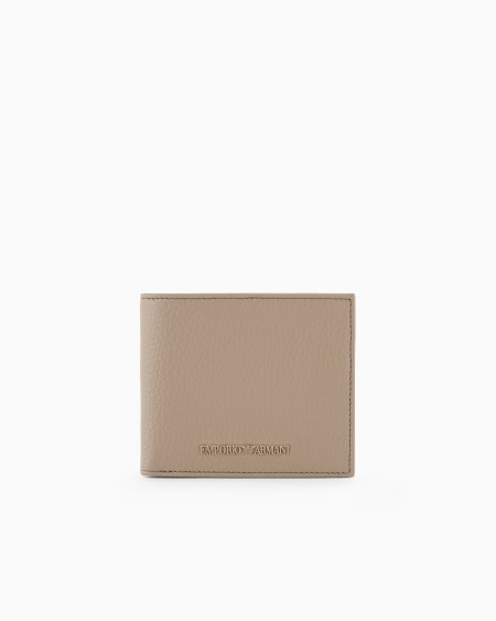 Armani Cartera con bolsillo monedero de piel abatanada