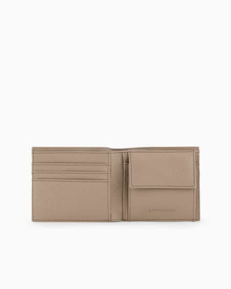Armani Cartera con bolsillo monedero de piel abatanada Libre de impuestos
