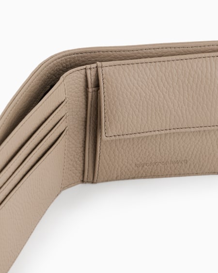 Armani Cartera con bolsillo monedero de piel abatanada Libre de impuestos