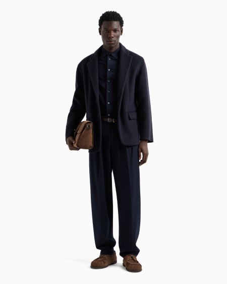 Armani Camisa de punto superfino de mezcla de lyocell ASV Última moda