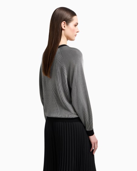 Armani Jersey bicolor de canalé inglés con logotipo EA Devoluciones gratuitas