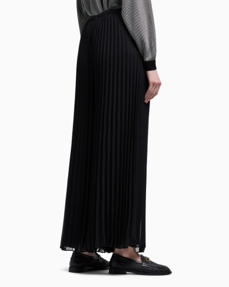 Armani Pantalones plisados de georgette técnico 2025