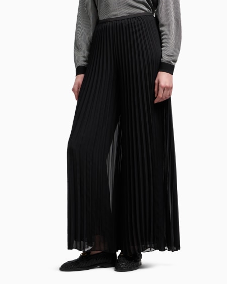 Armani Pantalones plisados de georgette técnico 2025