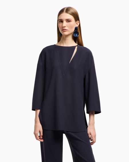 Armani Blusa de cady técnico cortado a láser Outlet