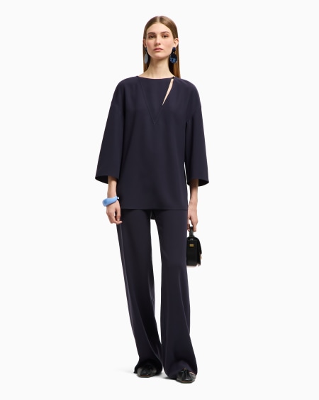 Armani Pantalones palazzo de cady técnico Outlet online