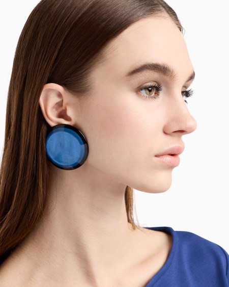Armani Maxipendientes redondos brillantes Rebajas