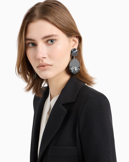 Armani Pendientes colgantes de aro semimulticolor Ventas relámpago