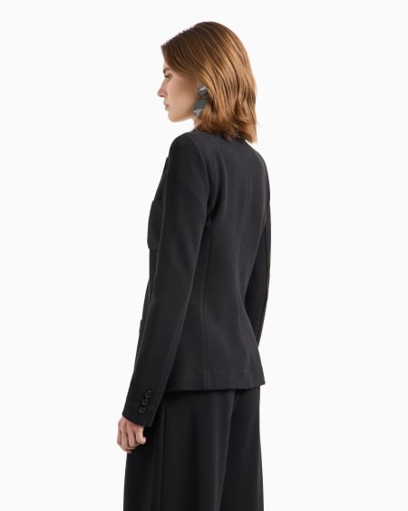Armani Chaqueta de abotonadura sencilla de punto con elaboración en tejido jacquard efecto punto Descuento