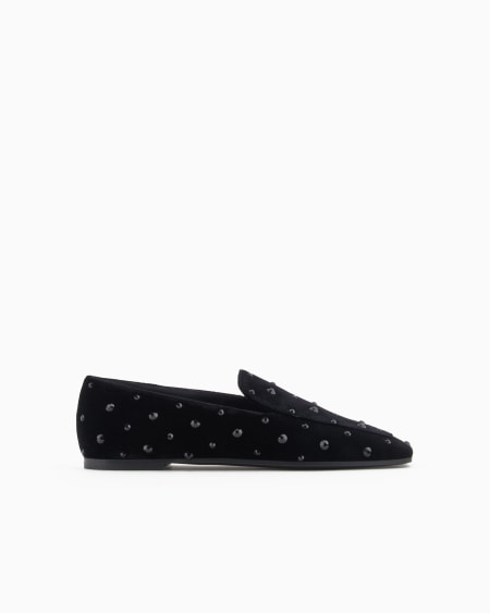 Armani Slippers de terciopelo con strass Envío gratis