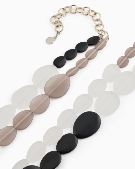 Armani Collar de doble vuelta con piedras ovaladas Últimos 3 días