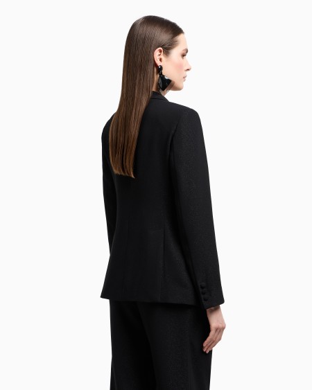 Armani Blazer de abotonadura sencilla de crepé de lúrex COMPRAR AHORA