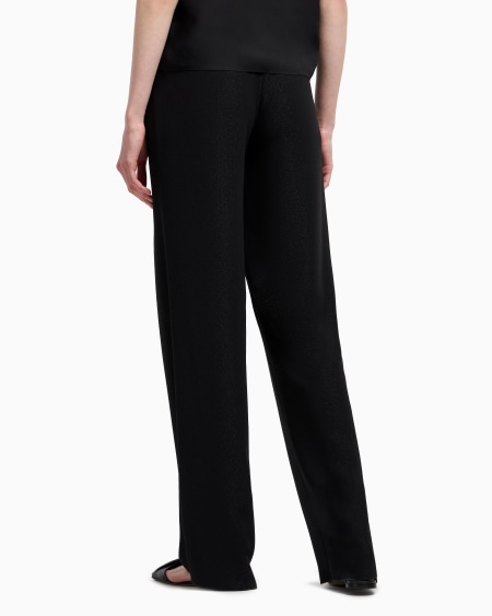 Armani Pantalones de pernera ancha de crepé de lúrex ÚLTIMAS EDICIONES