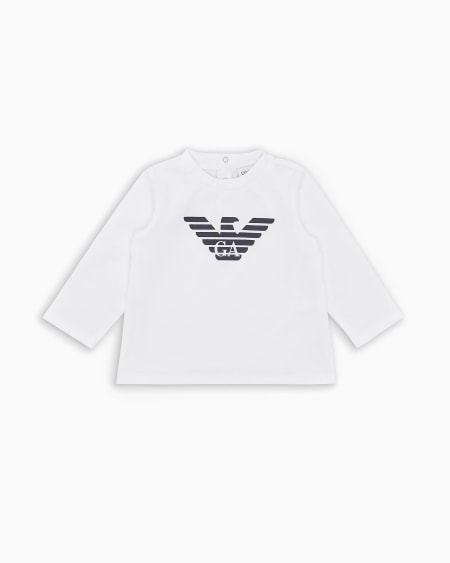 Armani Jersey de punto de algodón pima con logotipo