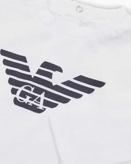 Armani Jersey de punto de algodón pima con logotipo Solo queda un día