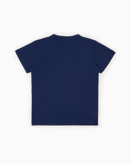 Armani Camiseta de punto de algodón pima con logotipo Liquidación
