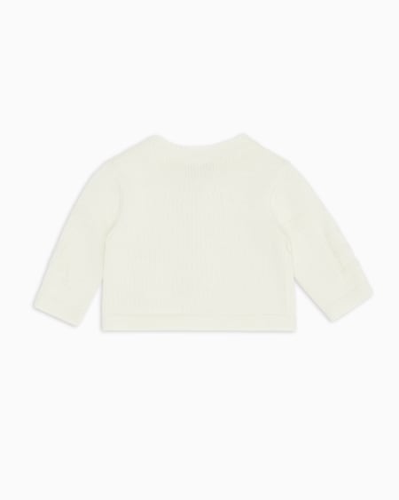 Armani Cárdigan de punto con logotipo en intarsia y motivo Tendresse Libre de impuestos